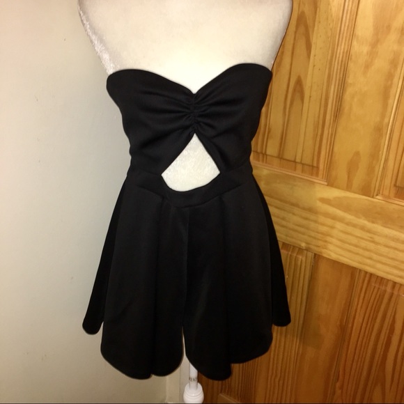 ASOS Pants - Scuba Sweetheart Cutout Skater Romper